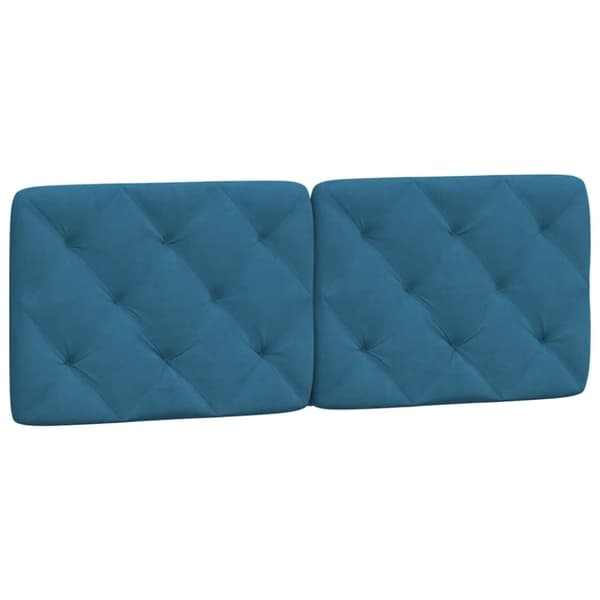vidaXL sengeramme med sengegavl 120x200 cm velour blå