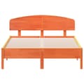 Miniatyrbilde 3 av 9: vidaXL Sengeramme uten madrass brun 135x190 cm heltre furu