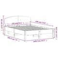 Miniatyrbilde 8 av 9: vidaXL Sengeramme uten madrass brun 135x190 cm heltre furu