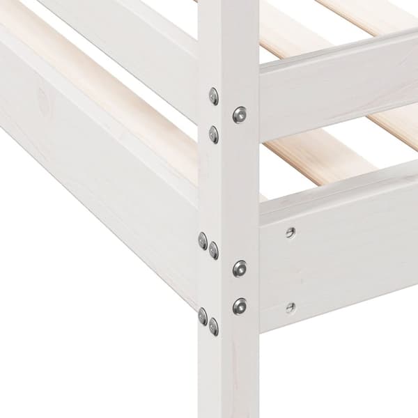 vidaXL køjeseng 90x200/140x200 cm massivt fyrretræ hvid