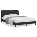 Miniatyrbillede 11 af 11: vidaXL seng med madras 140x190 cm velour sort