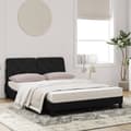 Miniatyrbillede 2 af 11: vidaXL seng med madras 140x190 cm velour sort