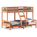 Pikkukuva 2 / 9: vidaXL Kerrossänky 80x200/120x200 cm vahanruskea täysi mänty