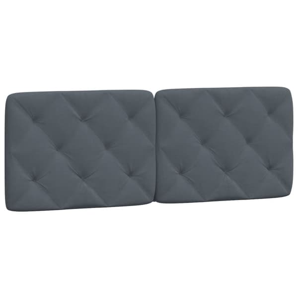 vidaXL seng med madras 120x200 cm velour mørkegrå