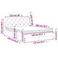 Miniatyrbillede 10 af 11: vidaXL seng med madras 120x200 cm velour mørkegrå