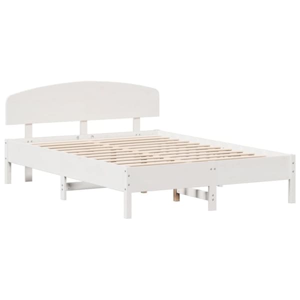vidaXL Sengeramme uten madrass hvit 150x200 cm heltre furu