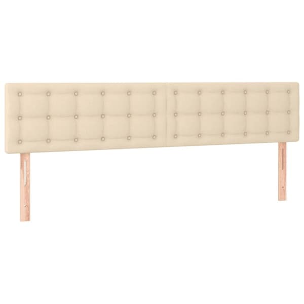 vidaXL kontinentalseng med madras 120x190 cm stof cremefarvet