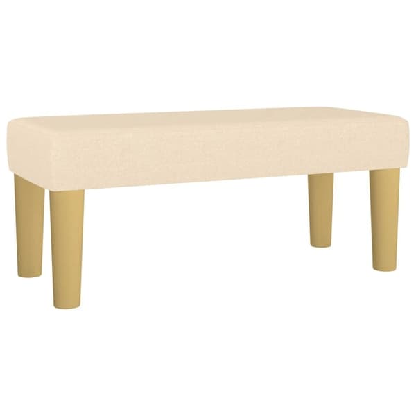 vidaXL kontinentalseng med madras 120x190 cm stof cremefarvet