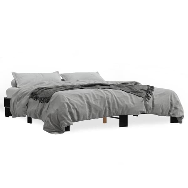 vidaXL Sengeramme svart 180x200 cm konstruert tre og metall