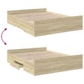 Miniatyrbilde 6 av 11: vidaXL Sengeramme med skuffer sonoma eik 140x200 cm konstruert tre