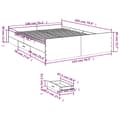 Miniatyrbilde 10 av 11: vidaXL Sengeramme med skuffer sonoma eik 140x200 cm konstruert tre