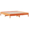 Miniatyrbilde 5 av 9: vidaXL Sengeramme uten madrass voksbrun 180x200 cm heltre furu