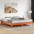 Miniatyrbilde 2 av 9: vidaXL Sengeramme uten madrass voksbrun 180x200 cm heltre furu