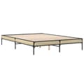 Miniatyrbillede 5 af 9: vidaXL sengestel 160x200 cm konstrueret træ og metal sonoma-eg