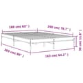 Miniatyrbillede 8 af 9: vidaXL sengestel 160x200 cm konstrueret træ og metal sonoma-eg