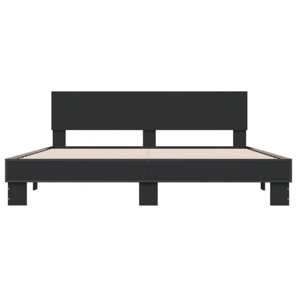 vidaXL Sengeramme svart 200x200 cm konstruert tre og metall