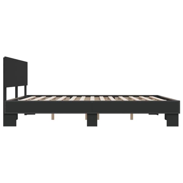 vidaXL Sengeramme svart 200x200 cm konstruert tre og metall