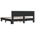 Miniatyrbilde 5 av 9: vidaXL Sengeramme svart 200x200 cm konstruert tre og metall