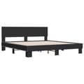 Miniatyrbilde 1 av 9: vidaXL Sengeramme svart 200x200 cm konstruert tre og metall