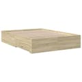 Miniatyrbilde 5 av 10: vidaXL Sengeramme med skuffer sonoma eik 140x190 cm konstruert tre