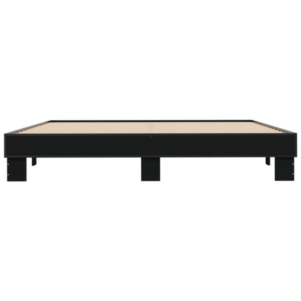 vidaXL Sengeramme svart 200x200 cm konstruert tre og metall