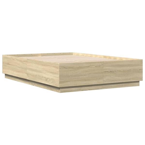 vidaXL sengestel 160x200 cm konstrueret træ sonoma-eg
