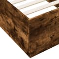 Miniatyrbilde 6 av 9: vidaXL Sengeramme røkt eik 75x190 cm konstruert tre