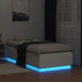 Miniatyrbilde 4 av 11: vidaXL Sengeramme med LED-lys hvit 75x190 cm konstruert tre