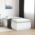 Miniatyrbilde 1 av 11: vidaXL Sengeramme med LED-lys hvit 75x190 cm konstruert tre
