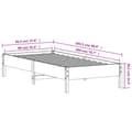Miniatyrbilde 8 av 9: vidaXL Sengeramme uten madrass hvit 90x200 cm heltre furu