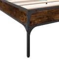 Miniatyrbilde 6 av 9: vidaXL Sengeramme røkt eik 90x190 cm konstruert tre og metall