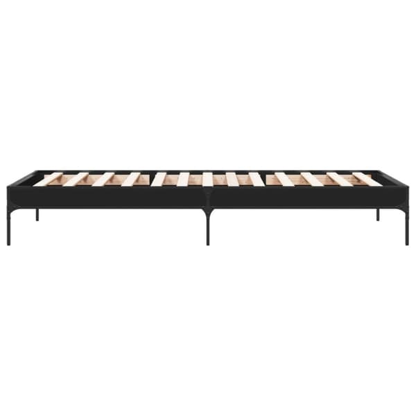 vidaXL Sengeramme svart 90x190 cm konstruert tre og metall