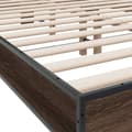 Miniatyrbilde 6 av 9: vidaXL Sengeramme brun eik 120x200 cm konstruert tre og metall