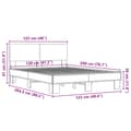 Miniatyrbilde 8 av 9: vidaXL Sengeramme brun eik 120x200 cm konstruert tre og metall