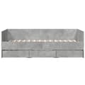 Pikkukuva 3 / 10: vidaXL Vuodesohva laatikoilla ei patjaa betoninharmaa 90x200 cm