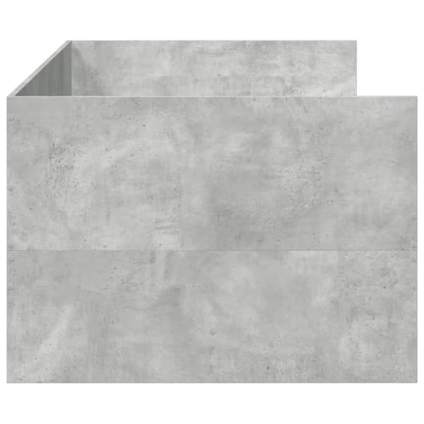vidaXL Vuodesohva laatikoilla ei patjaa betoninharmaa 90x200 cm