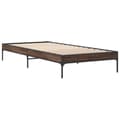 Pikkukuva 5 / 9: vidaXL Sängynrunko ruskea tammi 100x200 cm tekninen puu ja metalli