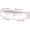 Pikkukuva 8 / 9: vidaXL Sängynrunko ruskea tammi 100x200 cm tekninen puu ja metalli