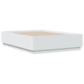 Miniatyrbilde 8 av 11: vidaXL Sengeramme med LED-lys hvit 135x190 cm konstruert tre