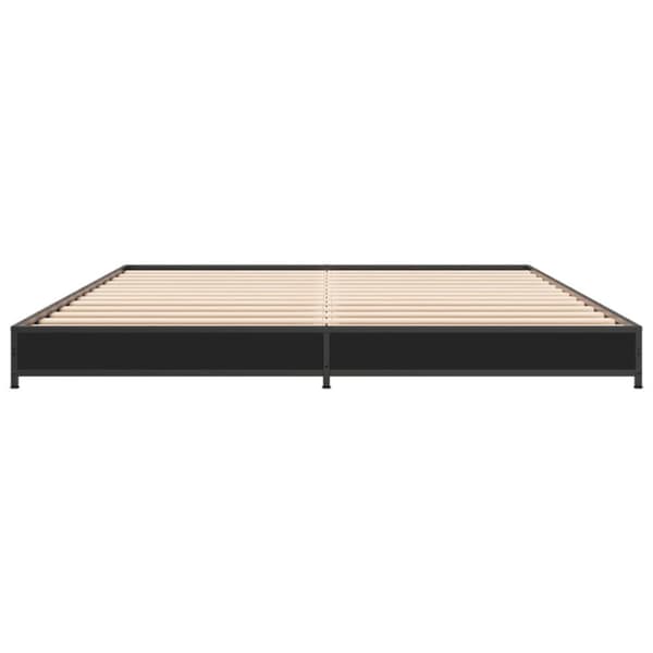 vidaXL Sengeramme svart 135x190 cm konstruert tre og metall