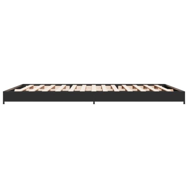 vidaXL Sengeramme svart 135x190 cm konstruert tre og metall