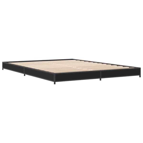 vidaXL Sengeramme svart 135x190 cm konstruert tre og metall