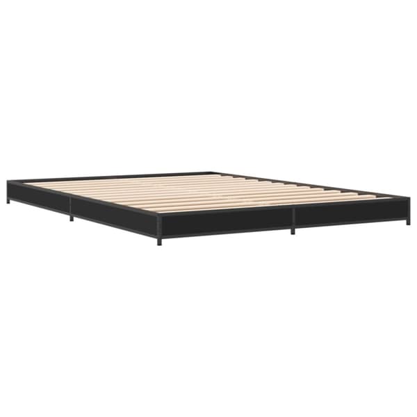 vidaXL Sengeramme svart 135x190 cm konstruert tre og metall