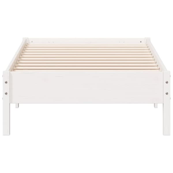 vidaXL Sengeramme uten madrass hvit 100x200 cm heltre furu