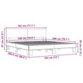 Miniatyrbilde 8 av 9: vidaXL Sengeramme røkt eik 180x200 cm konstruert tre og metall