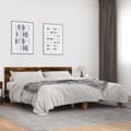 Miniatyrbilde 2 av 9: vidaXL Sengeramme røkt eik 180x200 cm konstruert tre og metall