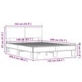Miniatyrbilde 8 av 9: vidaXL Sengeramme sonoma eik 140x200 cm konstruert tre og metall