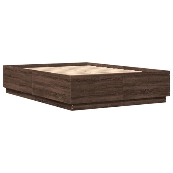 vidaXL Sengeramme brun eik 120x200 cm konstruert tre