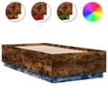Miniatyrbilde 2 av 11: vidaXL Sengeramme med LED-lys røkt eik 75x190 cm konstruert tre