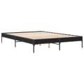 Miniatyrbillede 5 af 9: vidaXL sengestel 150x200 cm konstrueret træ og metal sort